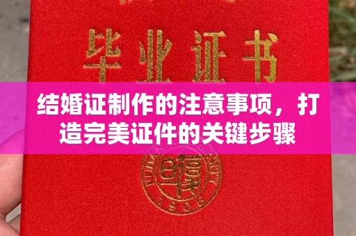 土默特右旗结婚证制作的注意事项，打造完美证件的关键步骤