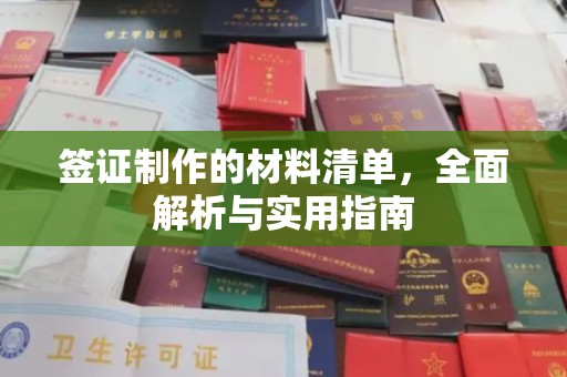 土默特右旗签证制作的材料清单，全面解析与实用指南