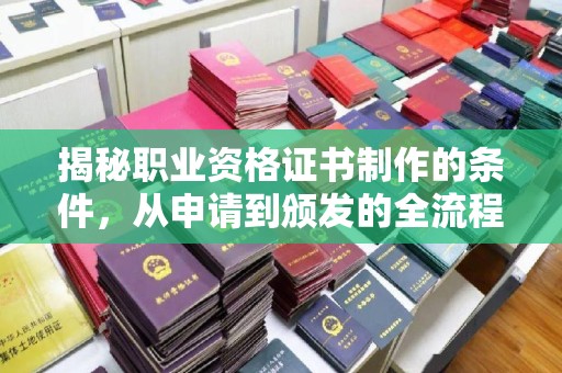 土默特右旗揭秘职业资格证书制作的条件，从申请到颁发的全流程解析