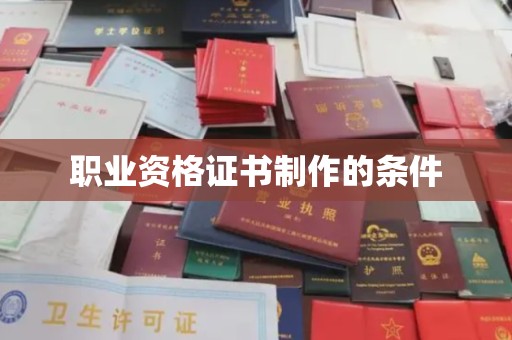 土默特右旗职业资格证书制作的条件